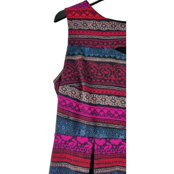 Sleeveless Shift Dress sz S by Enfocus Studio Multi-Color Weave Career Wear - Picture 3 of 10